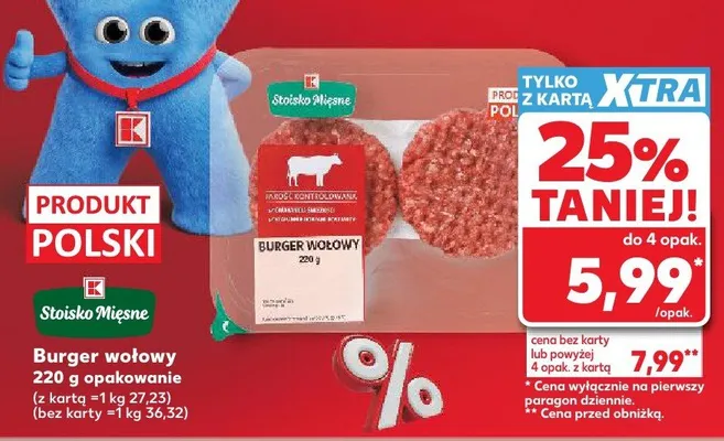 Burger wołowy promocja w Kaufland