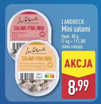 Mini salami Landbeck promocja w Aldi