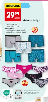 Bielizna dziecięca promocja w Biedronka