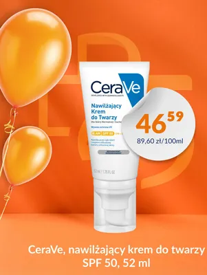 Krem do twarzy nawilżający CeraVe SPF 50 promocja w DOZ.PL