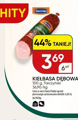 Kiełbasa Dębowa Tarczyński promocja w Chata Polska