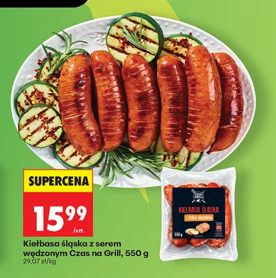 Kiełbasa śląska z serem wędzonym Czas na Grill promocja w Biedronka