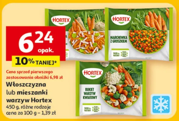 Włoszczyzna lub mieszanki warzyw Hortex promocja w Auchan