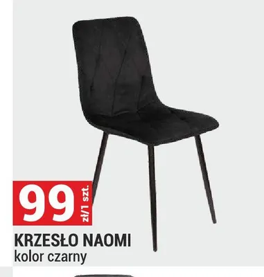 Krzesło Naomi czarne promocja w Merkury Market