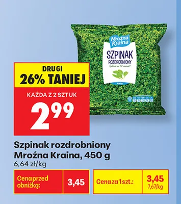 Szpinak rozdrobniony Mroźna Kraina promocja w Biedronka