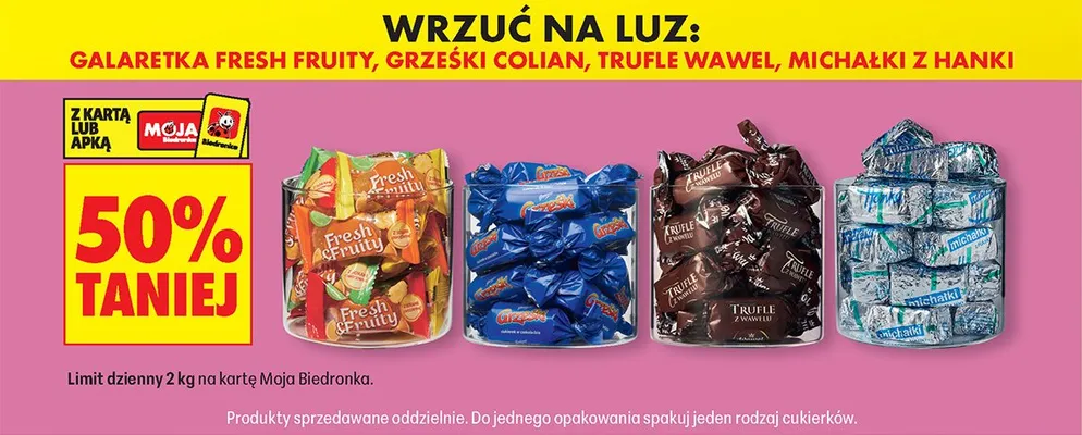 Galaretki Fresh & Fruity -50% promocja w Biedronka