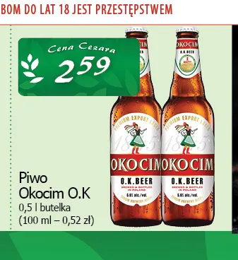 Piwo Okocim O.K. promocja w CEZAR Delikatesy