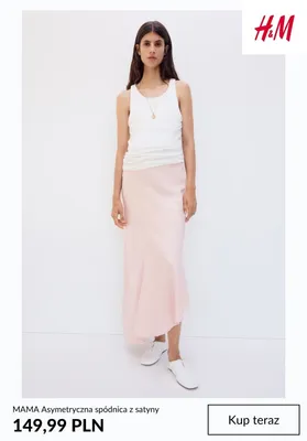 Spódnica asymetryczna z satyny H&M MAMA promocja w H&M