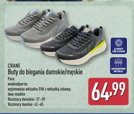 Buty do biegania damskie/męskie Crane promocja w Aldi