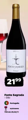 Wino czerwone Fonte Sagrada Dão portugalskie wytrawne promocja w Netto