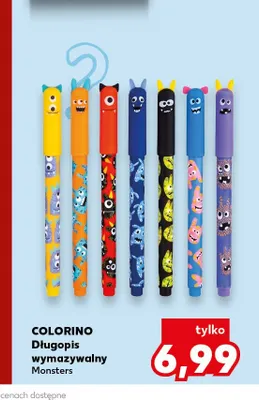Długopis wymazywalny Colorino Monsters promocja w Kaufland