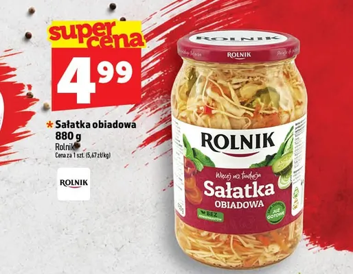 Sałatka obiadowa Rolnik promocja w TOPAZ