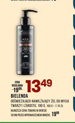 Żel do mycia twarzy i zarostu Bielenda odświeżająco-nawilżający promocja w Drogerie Natura