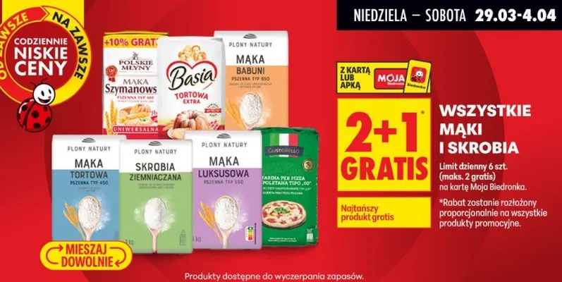 Mąka luksusowa pszenna typ 550 promocja w Biedronka