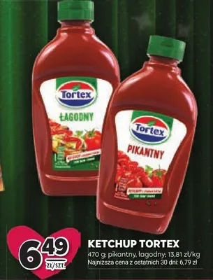 Ketchup Tortex pikantny, łagodny promocja w Stokrotka