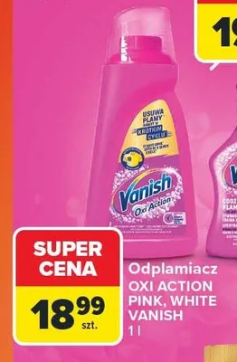 Odplamiacz Oxi Action Pink, White Vanish promocja w Carrefour