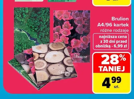 Brulion A4 96 kartek promocja w Carrefour Market