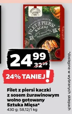 Filet z piersi kaczki z sosem żurawinowym wolno gotowany promocja w Netto