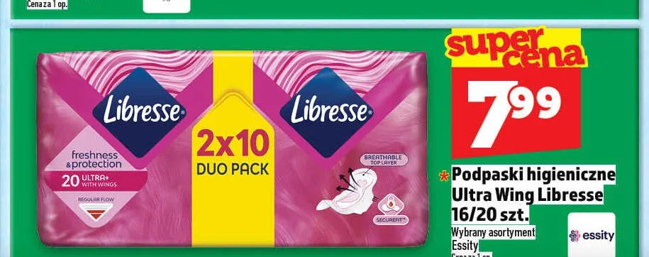 Podpaski higieniczne Ultra Wing Libresse promocja w TOPAZ