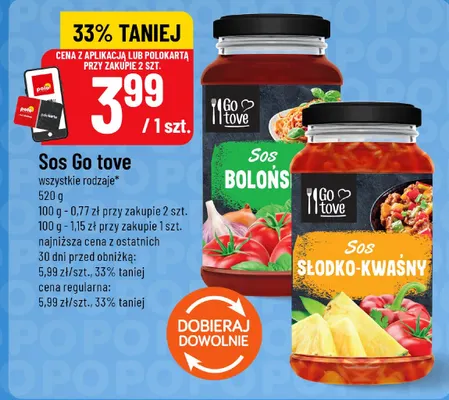 Sos słodko-kwaśny Go tove promocja w POLOmarket