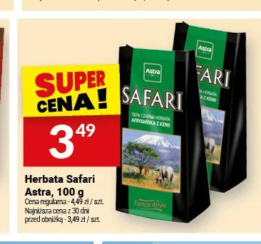 Herbata Safari Astra 100g promocja w Twój Market