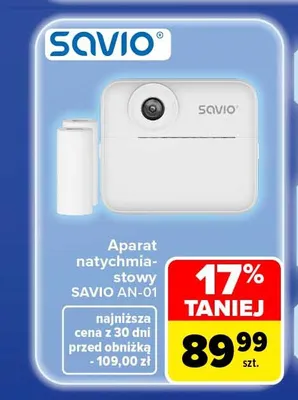 Aparat natychmiastowy Savio AN-01 promocja w Carrefour