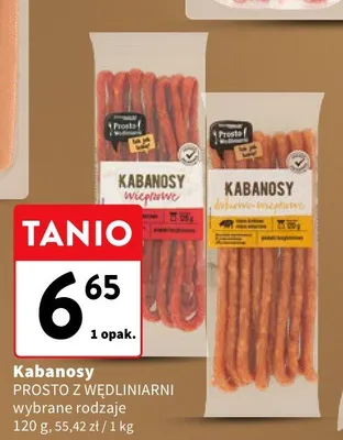 Kabanosy drobiowo-wieprzowe Prosto z Wędliniarni promocja w Intermarche