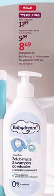Żel do mycia i szampon do włosów Babydream promocja w Rossmann