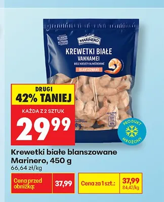 Krewetki białe blanszowane Marinero promocja w Biedronka