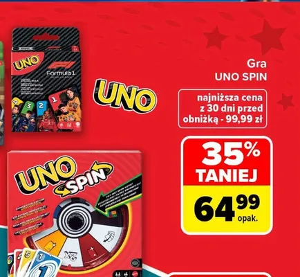 Gra Uno Spin Mattel promocja w Carrefour