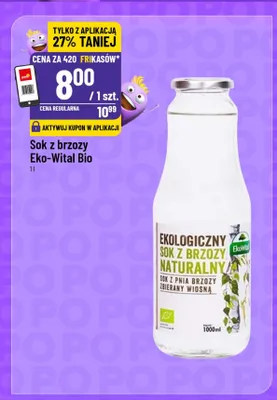 Sok z brzozy Eko-Wital Bio promocja w POLOmarket