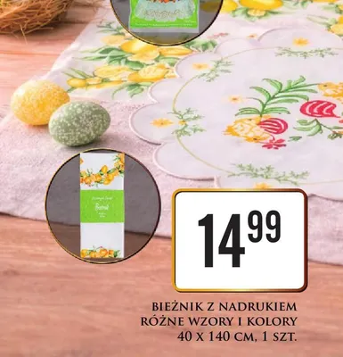 Bieżnik z nadrukiem różne wzory i kolory promocja w Dino