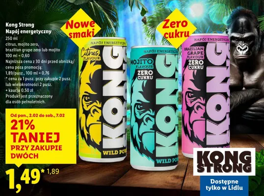 Napój energetyczny mojito zero promocja w Lidl