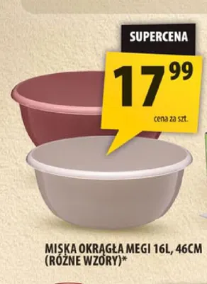 Miska okrągła Megi 16 l 46 cm promocja w Arhelan