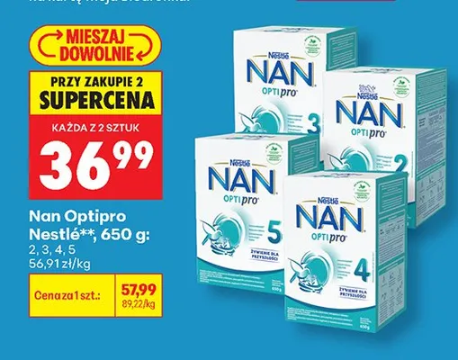 Mleko modyfikowane Nan Optipro 3 promocja w Biedronka