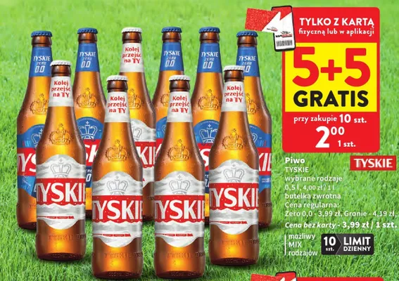 Piwo Tyskie wybrane rodzaje promocja w Intermarche