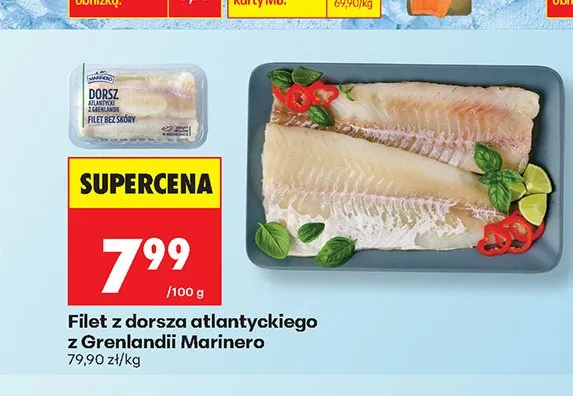 Filet z dorsza atlantyckiego z Grenlandii Marinero promocja w Biedronka