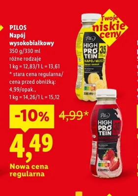 Napój wysokobiałkowy Pilos promocja w Lidl