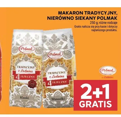 Makaron tradycyjny Polmak Muszelki promocja w Stokrotka