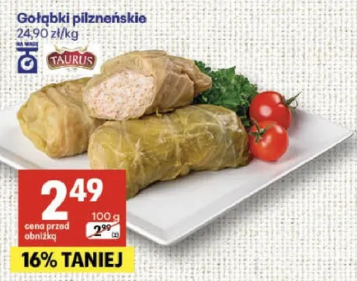 Gołąbki pilzneńskie promocja w Delikatesy Centrum