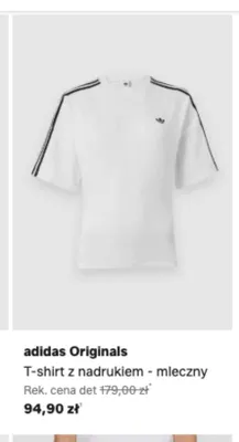 T-shirt z nadrukiem adidas Originals mleczny promocja w Lounge by Zalando