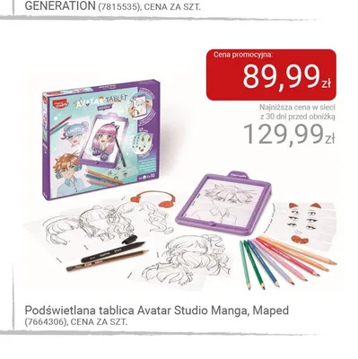 Podświetlana tablica Avatar Studio Manga Maped promocja w Smyk