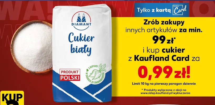 Cukier biały promocja w Kaufland