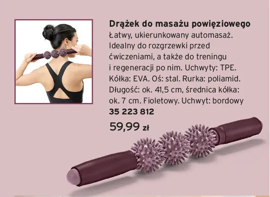 Drążek do masażu powięziowego promocja w Tchibo