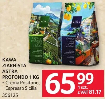 Kawa ziarnista Crema Positano promocja w Selgros