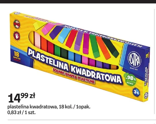 Plastelina kwadratowa Astra promocja w Empik