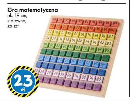 Gra matematyczna drewniana promocja w Tedi