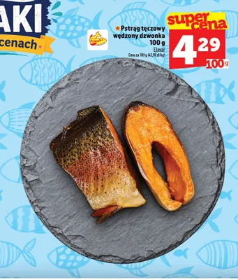 Pstrąg tęczowy wędzony dzwonka Elmar promocja w TOPAZ