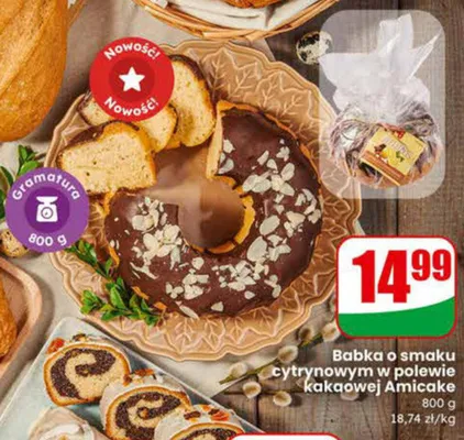 Babka o smaku cytrynowym w polewie kakaowej  promocja w Dino