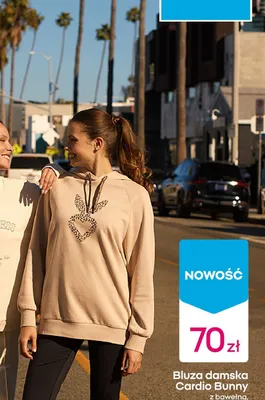 Bluza damska Cardio Bunny z bawełną promocja w Pepco